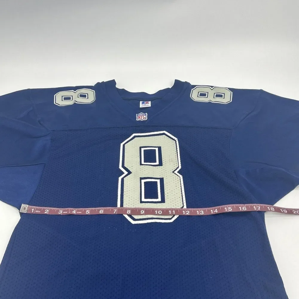Dallas Cowboys Troy Aikman Jersey Men's 40 Blue Vintage Russell Athletic NFL USA